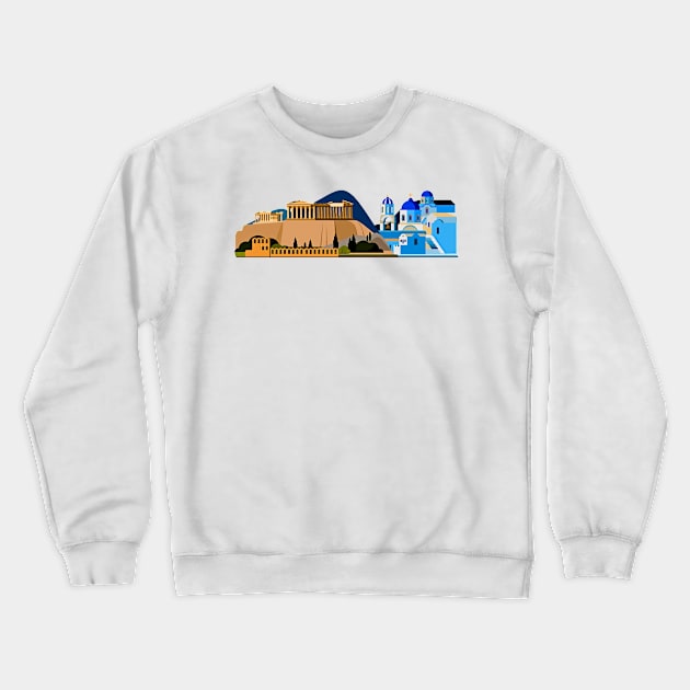 Athens Crewneck Sweatshirt by doniainart